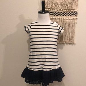 VGUC 3 Years Gap Navy Striped Ruffle Shift Dress!